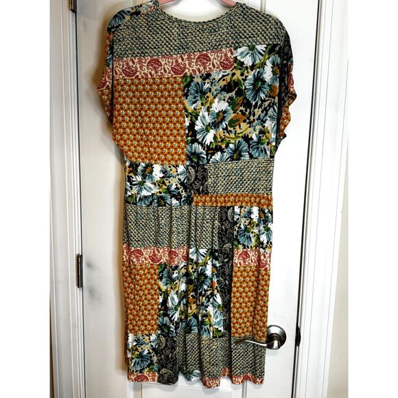 Beautiful Johnny Was shift dress; great pattern, sz Large EUC - Picture 3 of 5